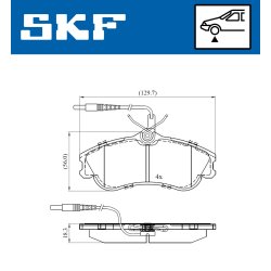 Brake Pad Set VKBP80281E SKF VKBP 80281 E OE Ref 1611335080 SKF