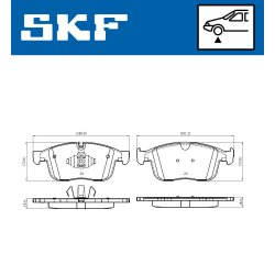Brake Pad Set VKBP80285 SKF VKBP 80285 OE Ref 31445985 SKF