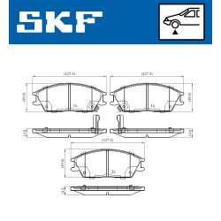 Brake Pad Set VKBP80286A SKF VKBP 80286 A OE Ref 581011CA00 SKF