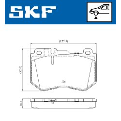Brake Pad Set VKBP80287 SKF VKBP 80287 OE Ref 0084201720