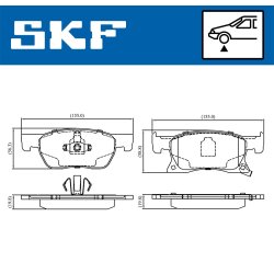 Brake Pad Set VKBP80291A SKF VKBP 80291 A OE Ref 013478300