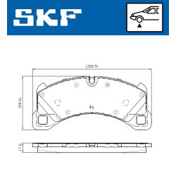Brake Pad Set VKBP80293 SKF VKBP 80293 OE Ref 95835193930