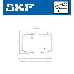 Brake Pad Set VKBP80298 SKF VKBP 80298 OE Ref 0004206700