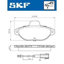 Brake Pad Set VKBP80299E SKF VKBP 80299 E OE Ref 5892736