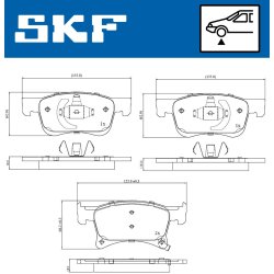 Brake Pad Set VKBP80301A SKF VKBP 80301 A OE Ref 1605281