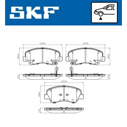 Brake Pad Set VKBP80304A SKF VKBP 80304 A OE Ref 581014LA00 SKF