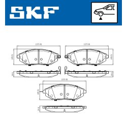 Brake Pad Set VKBP80305A SKF VKBP 80305 A OE Ref 96682858