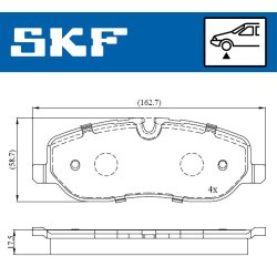 Brake Pad Set VKBP80306 SKF VKBP 80306 OE Ref 4H222D007DA