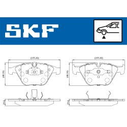 Brake Pad Set VKBP80308 SKF VKBP 80308 OE Ref 34111763089