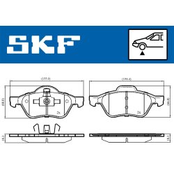 Brake Pad Set VKBP80309 SKF VKBP 80309 OE Ref 410600012R