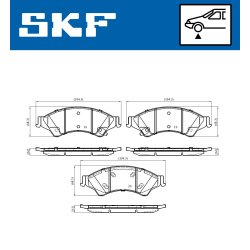 Brake Pad Set VKBP80310A SKF VKBP 80310 A OE Ref 1723410 SKF