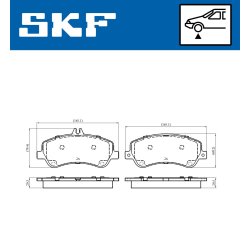 Brake Pad Set VKBP80317 SKF VKBP 80317 OE Ref 0054204820 SKF
