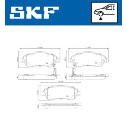 Brake Pad Set VKBP80318A SKF VKBP 80318 A OE Ref 45022SWWG00
