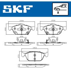 Brake Pad Set VKBP80320A SKF VKBP 80320 A OE Ref 45022TGNG00
