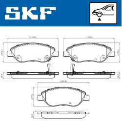 Brake Pad Set VKBP80322A SKF VKBP 80322 A OE Ref 77367923 SKF