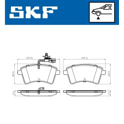 Brake Pad Set VKBP80326E SKF VKBP 80326 E OE Ref 410605649R