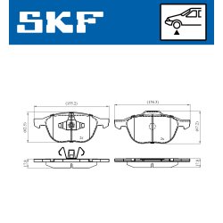 Brake Pad Set VKBP80329 SKF VKBP 80329 OE Ref 1797211