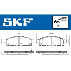 Brake Pad Set VKBP80331A SKF VKBP 80331 A OE Ref 6000609714