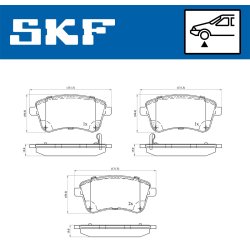 Brake Pad Set VKBP80343A SKF VKBP 80343 A OE Ref 581011PA00