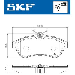 Brake Pad Set VKBP80344 SKF VKBP 80344 OE Ref 1611334680