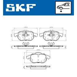 Brake Pad Set VKBP80345 SKF VKBP 80345 OE Ref 77363604 SKF