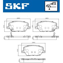 Brake Pad Set VKBP80346A SKF VKBP 80346 A OE Ref 52094174