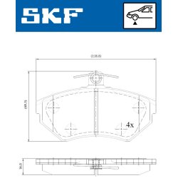 Brake Pad Set VKBP80350 SKF VKBP 80350 OE Ref 1HM698151 SKF