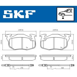 Brake Pad Set VKBP80352E SKF VKBP 80352 E OE Ref 425091