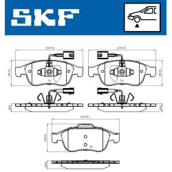 Brake Pad Set VKBP80353E SKF VKBP 80353 E OE Ref 77365355