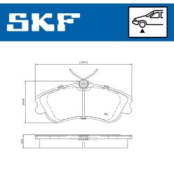 Brake Pad Set VKBP80356 SKF VKBP 80356 OE Ref 1617273180