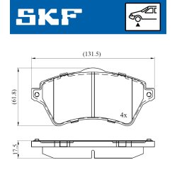 Brake Pad Set VKBP80375 SKF VKBP 80375 OE Ref LR021899