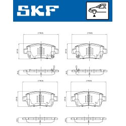 Brake Pad Set VKBP80382A SKF VKBP 80382 A OE Ref 044650D020