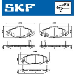 Brake Pad Set VKBP80383A SKF VKBP 80383 A OE Ref 044650D010