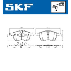 Brake Pad Set VKBP80385 SKF VKBP 80385 OE Ref 10002727