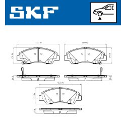 Brake Pad Set VKBP80386A SKF VKBP 80386 A OE Ref 58101B4A00