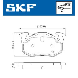 Brake Pad Set VKBP80387E SKF VKBP 80387 E OE Ref 7701202213