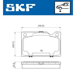 Brake Pad Set VKBP80388 SKF VKBP 80388 OE Ref 2701639