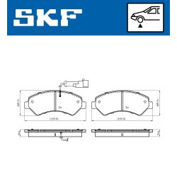 Brake Pad Set VKBP80393E SKF VKBP 80393 E OE Ref 1607878780