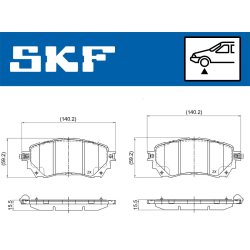 Brake Pad Set VKBP80394A SKF VKBP 80394 A OE Ref G4YA3328Z