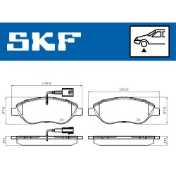 Brake Pad Set VKBP80395E SKF VKBP 80395 E OE Ref 77365188 SKF