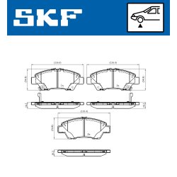 Brake Pad Set VKBP80403A SKF VKBP 80403 A OE Ref 45022SZTG00