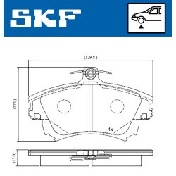 Brake Pad Set VKBP80404A SKF VKBP 80404 A OE Ref 4605A658