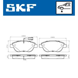 Brake Pad Set VKBP80408E SKF VKBP 80408 E OE Ref 71770012 SKF