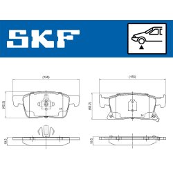 Brake Pad Set VKBP80409A SKF VKBP 80409 A OE Ref 013478301