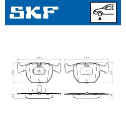 Brake Pad Set VKBP80411 SKF VKBP 80411 OE Ref 34111163227 SKF