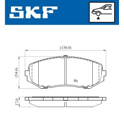 Brake Pad Set VKBP80417A SKF VKBP 80417 A OE Ref 5520065J00 SKF