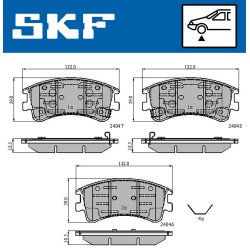 Brake Pad Set VKBP80421A SKF VKBP 80421 A OE Ref G2YS2223Z