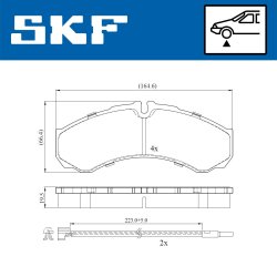 Brake Pad Set VKBP80422E SKF VKBP 80422 E OE Ref 5001844747