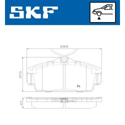 Brake Pad Set VKBP80428 SKF VKBP 80428 OE Ref 410602F028 SKF