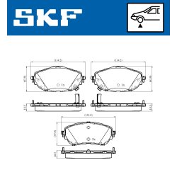 Brake Pad Set VKBP80429A SKF VKBP 80429 A OE Ref 0446502390